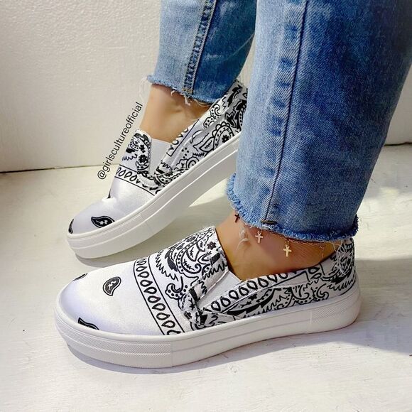 White Bandana Sneakers - Picture 4 of 4